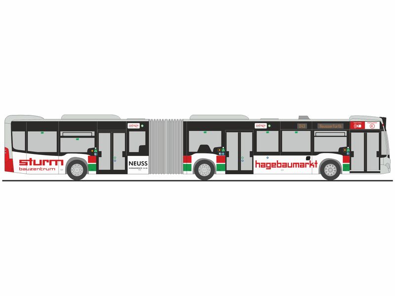 1:87 Rietze - Mercedes Benz Citaro G '12 Stadtwerke Neuss - Hagebaumarkt 1:87 Rietze - Mercedes Benz Citaro G '12 Stadtwerke Neuss - Hagebaumarkt