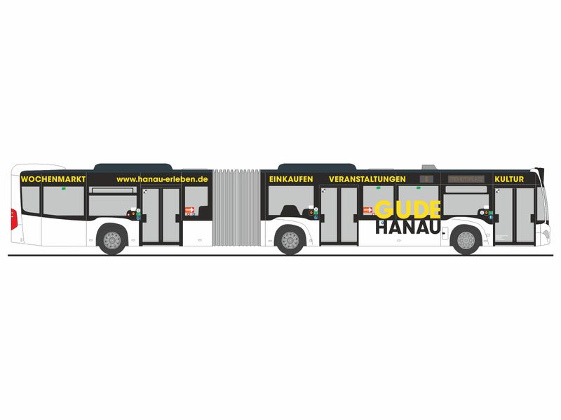 1:87 Rietze - Mercedes Benz Citaro G '15 Hanauer Straßenbahn - Gude 1:87 Rietze - Mercedes Benz Citaro G '15 Hanauer Straßenbahn - Gude