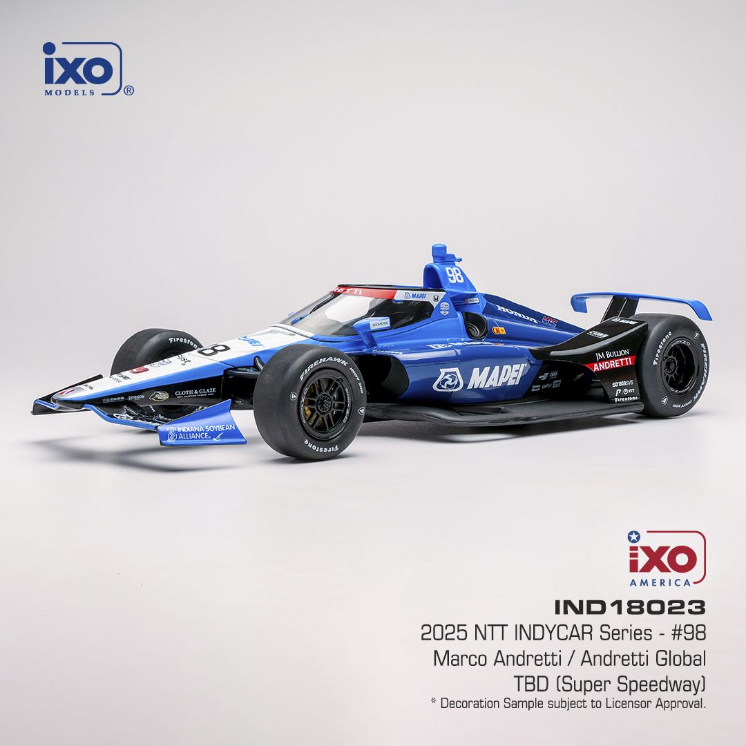 1:18 Ixo USA -  2025 NTT INDYCAR #98 Marco Andretti/Andretti Global, *TBD* (Super Speedway)