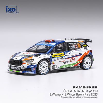 1:43 Ixo - Skoda Fabia Rally2 #10 Rally WM Barum Rally S.Wagner G.Winter 1:43 Ixo - Skoda Fabia Rally2 #10 Rally WM Barum Rally S.Wagner G.Winter