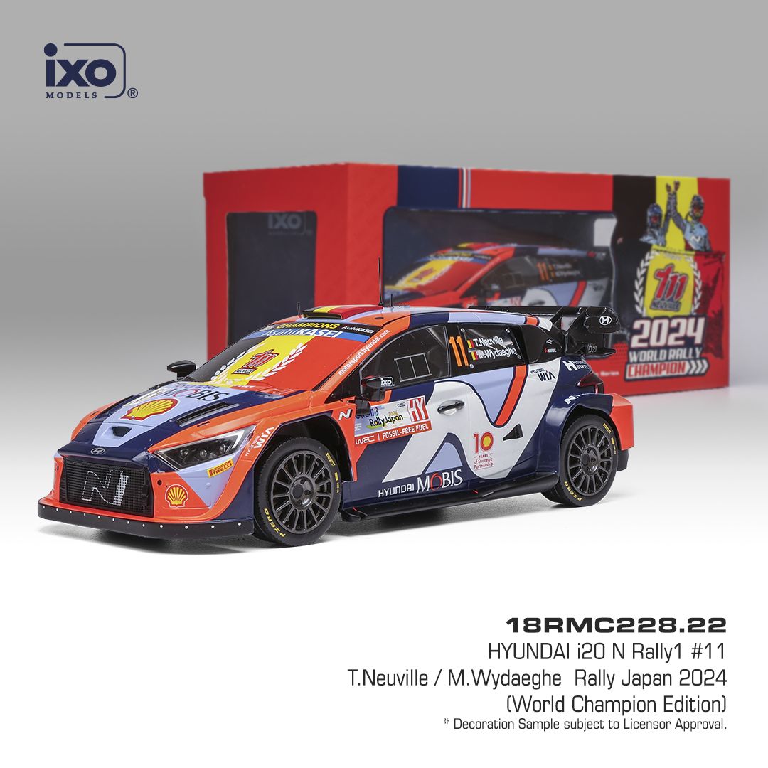 1:18 Ixo - Hyundai i20 N Rally1 #11 Rally Japan T.Neuville M.Wydaeghe