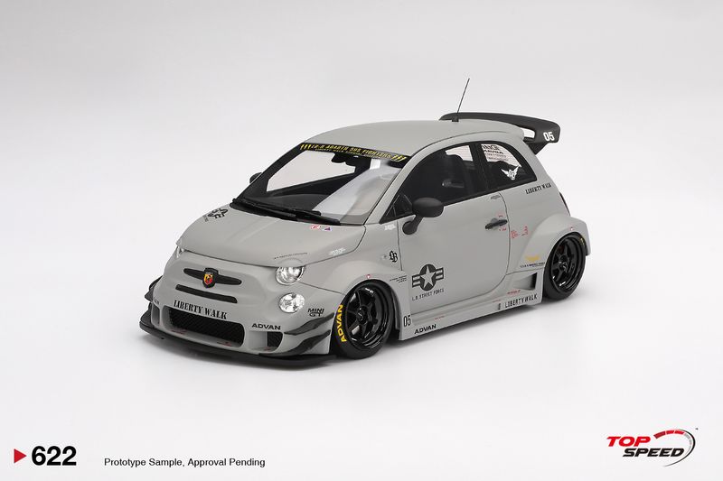 1:18 TSM - 2024 Fiat 500 Abarth 595 LB Works Abas Fighters Grey 1:18 TSM - 2024 Fiat 500 Abarth 595 LB Works Abas Fighters Grey