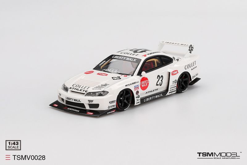1:43 TSM - 2024 Nissan Silvia (S15) #23 LB Super Silhouette Athlete White 1:43 TSM - 2024 Nissan Silvia (S15) #23 LB Super Silhouette Athlete White