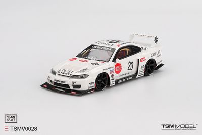 1:43 TSM - 2024 Nissan Silvia (S15) #23 LB Super Silhouette Athlete White 1:43 TSM - 2024 Nissan Silvia (S15) #23 LB Super Silhouette Athlete White