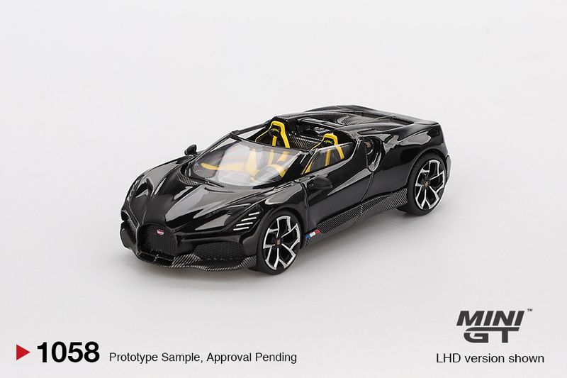1:64 Mini GT - 2024 Bugatti W16 Mistral Black 1:64 Mini GT - 2024 Bugatti W16 Mistral Black
