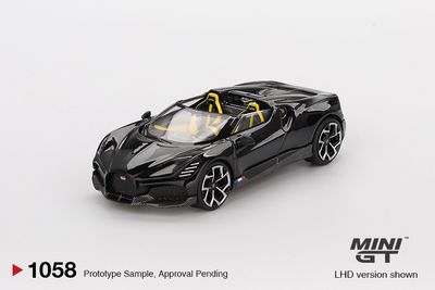 1:64 Mini GT - 2024 Bugatti W16 Mistral Black 1:64 Mini GT - 2024 Bugatti W16 Mistral Black