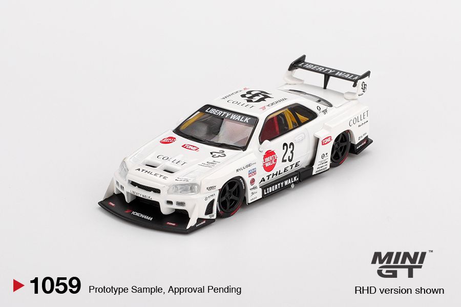 1:64 Mini GT - 2024 Nissan GTR (R34) LB Super Silhouette White