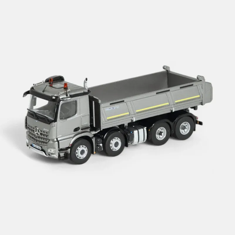 1:50 NZG - Mercedes-Benz Arocs 8x4 Meiller Kipper Silver Grey 1:50 NZG - Mercedes-Benz Arocs 8x4 Meiller Kipper Silver Grey