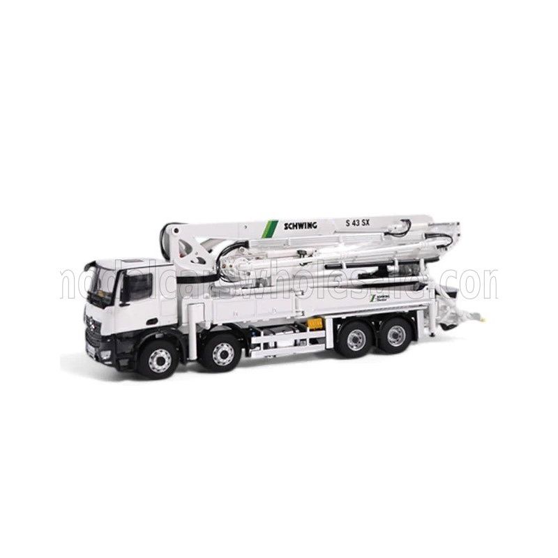 1:50 NZG - Schwing S43 SX - Mercedes-Benz Arocs 8x4 White 1:50 NZG - Schwing S43 SX - Mercedes-Benz Arocs 8x4 White