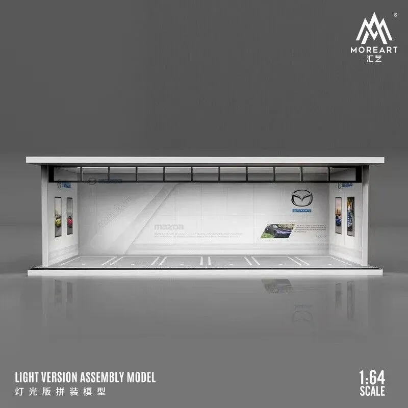 1:64 Black Box Diorama (MoreArt) - Parking Garage Mazda *With Light*