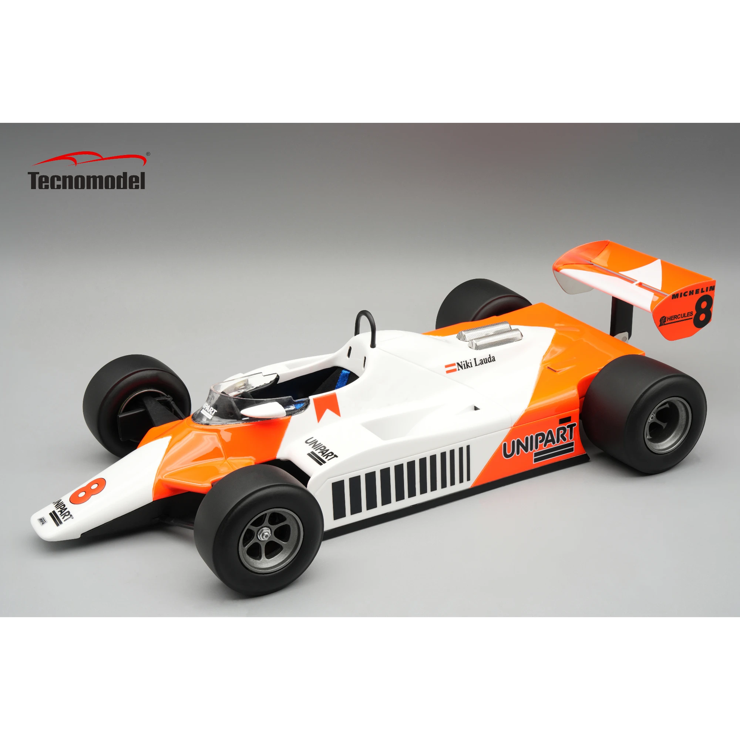 1:18 Tecnomodel - Mc Laren F1 MP4/1B Ford Cosworth #7 Winner USA Detroit GP 1982 J. Watson *Inkl. Decals*