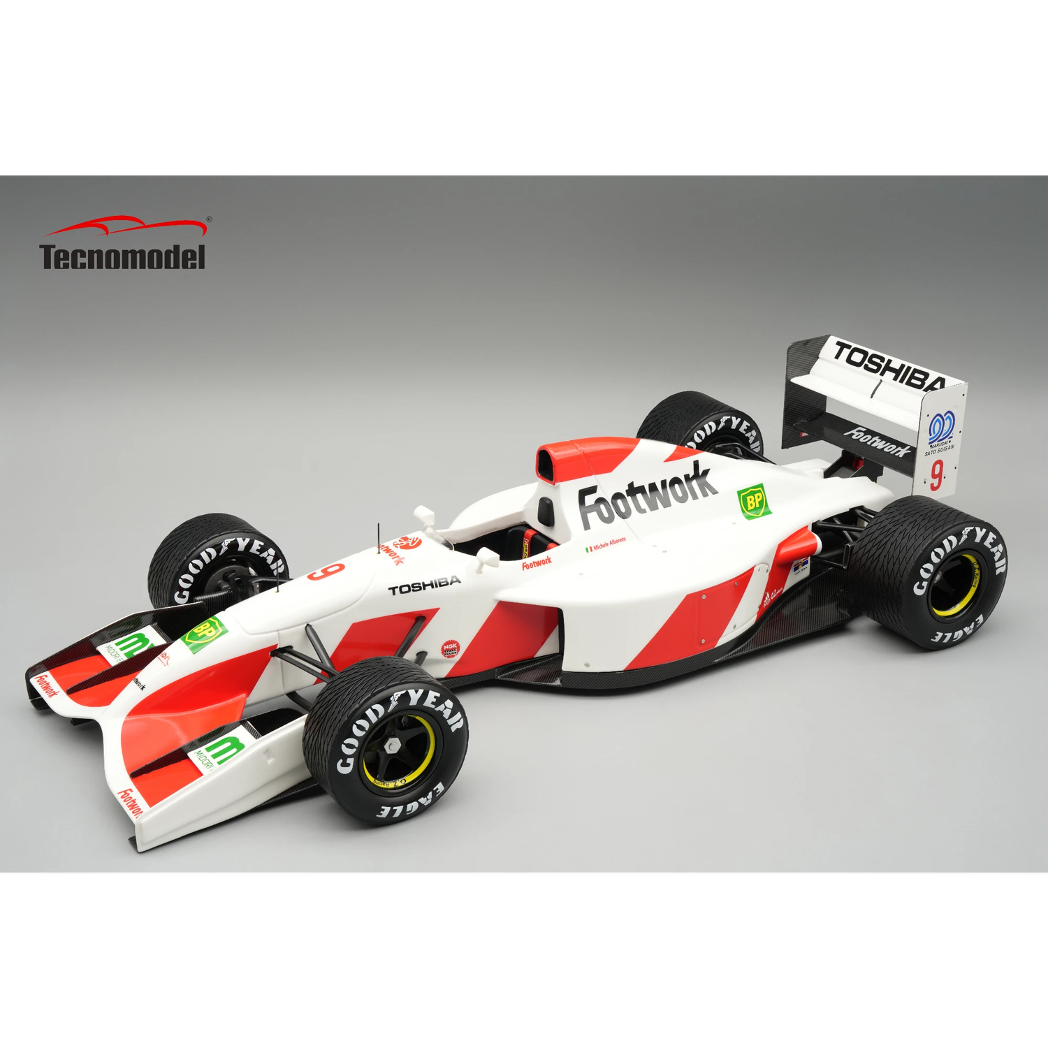 1:18 Tecnomodel - Footwork F1 FA13 Mugen Honda #9 Spian GP 1992 M. Alboreto *With Rain Tires*