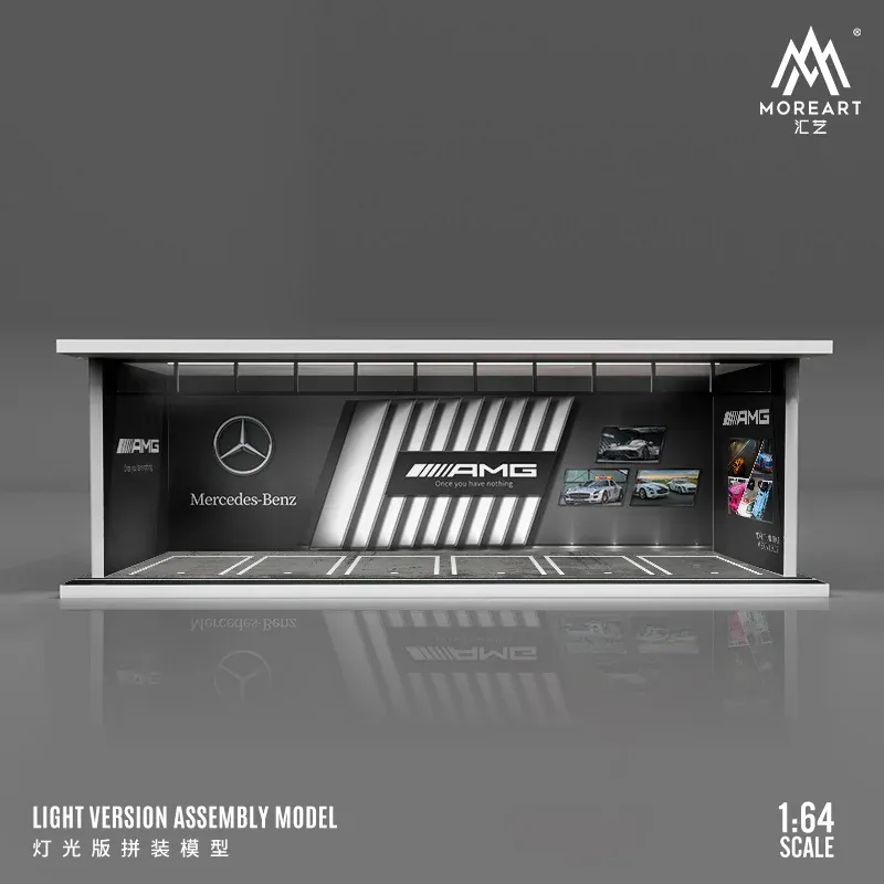 1:64 Black Box Diorama (MoreArt) - Parking Garage AMG *With Light*