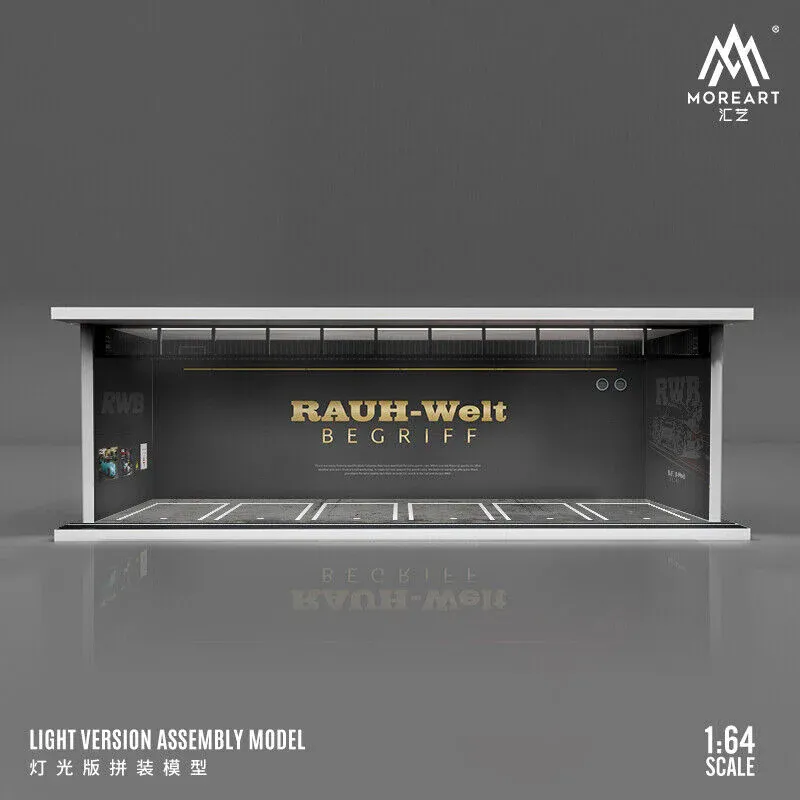 1:64 Black Box Diorama (MoreArt) - Parking Garage RWB *With Light*