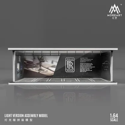 1:64 Black Box Diorama (MoreArt) - Parking Garage Rolls Royce *With Light*