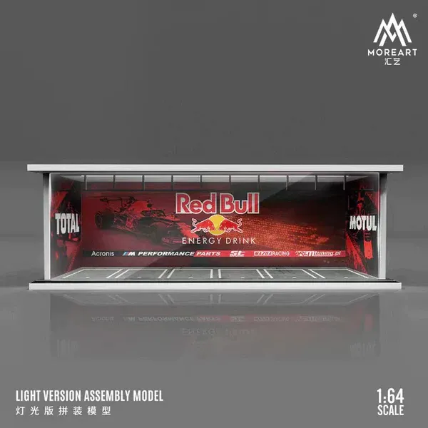 1:64 Black Box Diorama (MoreArt) - Parking Garage Redbull *With Light*