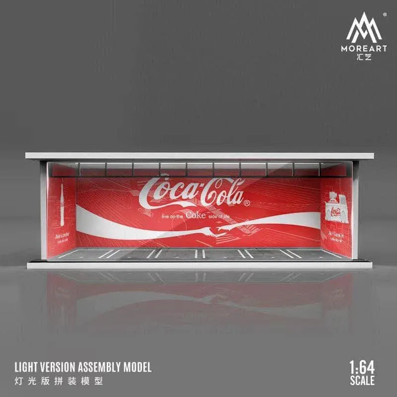 1:64 Black Box Diorama (MoreArt) - Parking Garage Coca-cola *With Light*