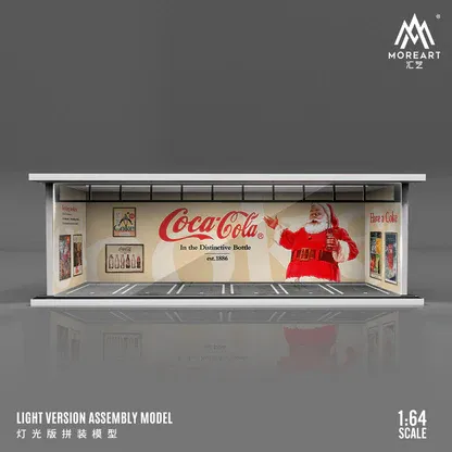 1:64 Black Box Diorama (MoreArt) - Parking Garage Coca-cola *With Light*