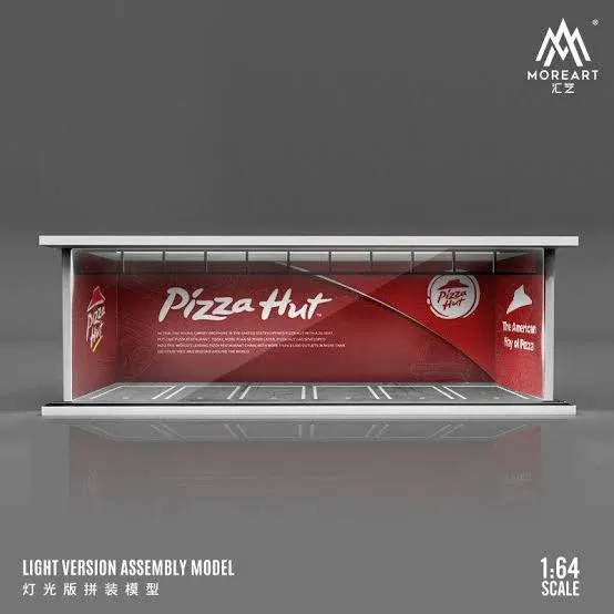 1:64 Black Box Diorama (MoreArt) - Parking Garage Pizza Hut *With Light*