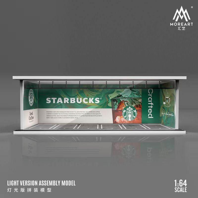 1:64 Black Box Diorama (MoreArt) - Parking Garage Starbucks *With Light*