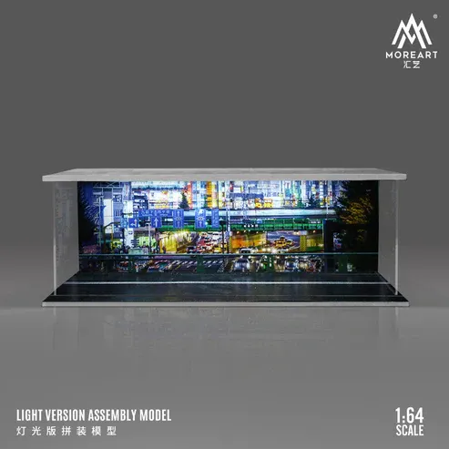 1:64 Black Box Diorama (MoreArt) - Parking Garage Cityscape *With Light*