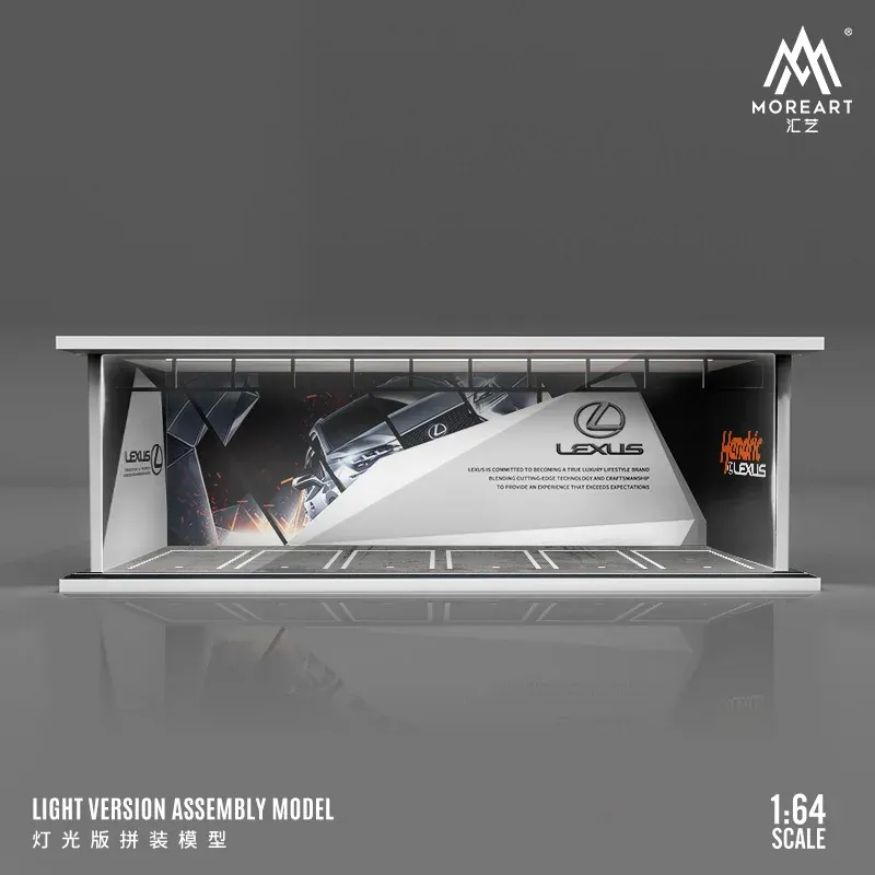 1:64 Black Box Diorama (MoreArt) - Parking Garage Lexus *With Light*