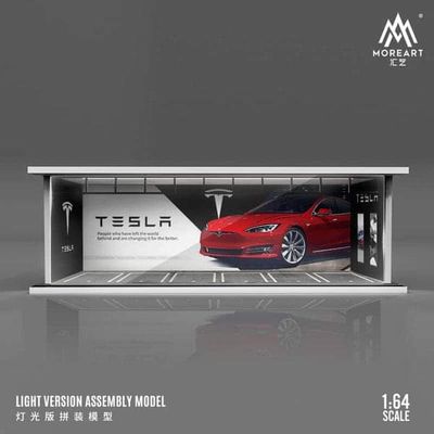 1:64 Black Box Diorama (MoreArt) - Parking Garage Tesla *With Light* 1:64 Black Box Diorama (MoreArt) - Parking Garage Tesla *With Light*