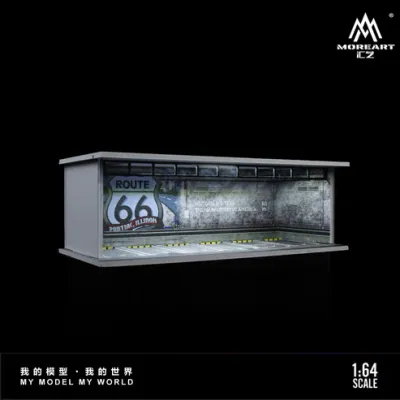 1:64 Black Box Diorama (MoreArt) - Parking Garage Route 66 parking lot *With Light* 1:64 Black Box Diorama (MoreArt) - Parking Garage Route 66 parking lot *With Light*