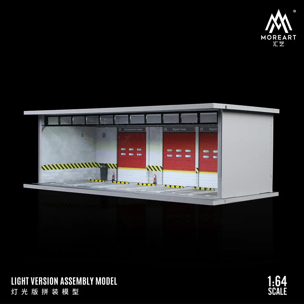 1:64 Black Box Diorama (MoreArt) - Parking Garage Parking Lot *With Light*