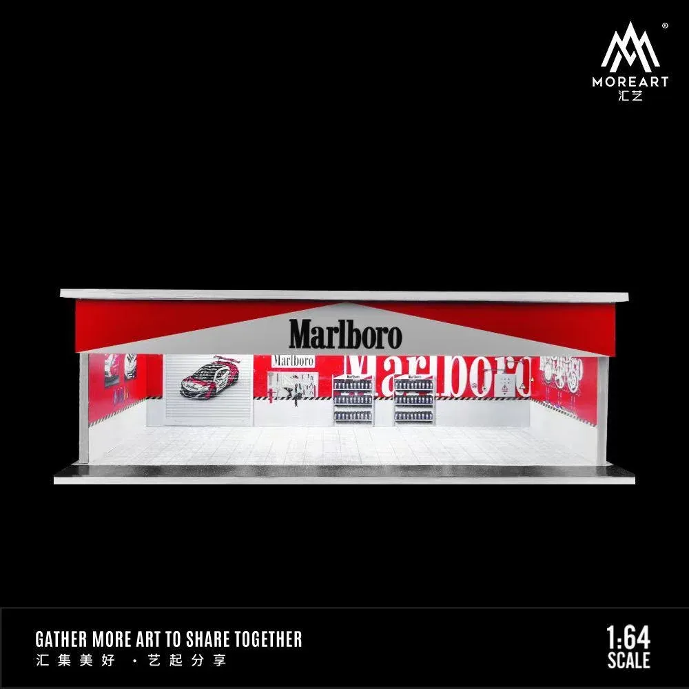 1:64 Black Box Diorama (MoreArt) - Parking Garage Marlboro *With Light*