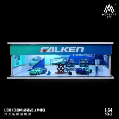 1:64 Black Box Diorama (MoreArt) - Parking Garage Falken *With Light* *CAr & Deko not included!* 1:64 Black Box Diorama (MoreArt) - Parking Garage Falken *With Light* *CAr & Deko not included!*