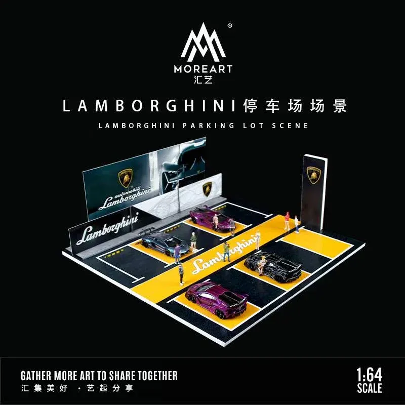 1:64 Black Box Diorama (MoreArt) - Diorama Lamborghini Parking Lot 1:64 Black Box Diorama (MoreArt) - Diorama Lamborghini Parking Lot