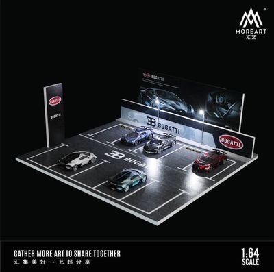 1:64 Black Box Diorama (MoreArt) - Diorama Bugatti Parking Lot *Without Cars* 1:64 Black Box Diorama (MoreArt) - Diorama Bugatti Parking Lot *Without Cars*
