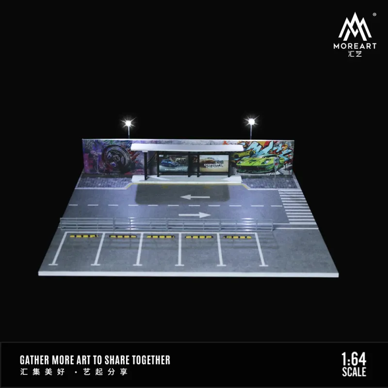 1:64 Black Box Diorama (MoreArt) - Diorama Bus Station 1:64 Black Box Diorama (MoreArt) - Diorama Bus Station
