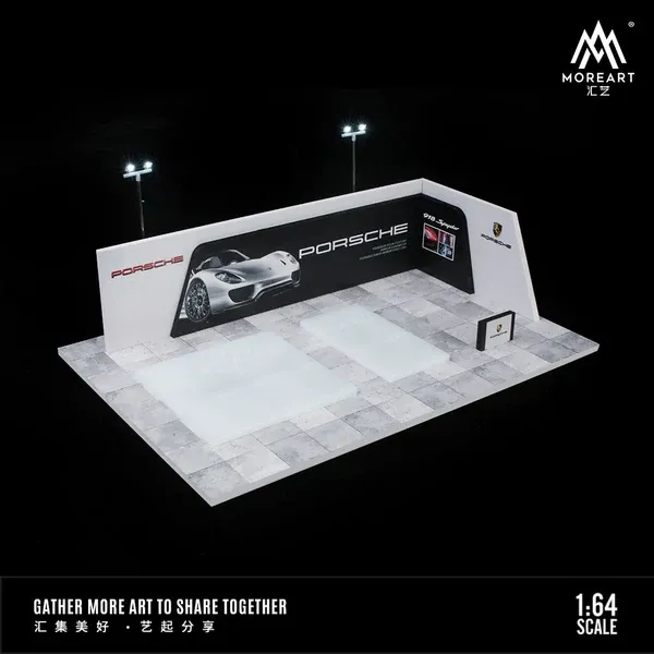 1:64 Black Box Diorama (MoreArt) - Diorama Porsche*With Light* 1:64 Black Box Diorama (MoreArt) - Diorama Porsche*With Light*