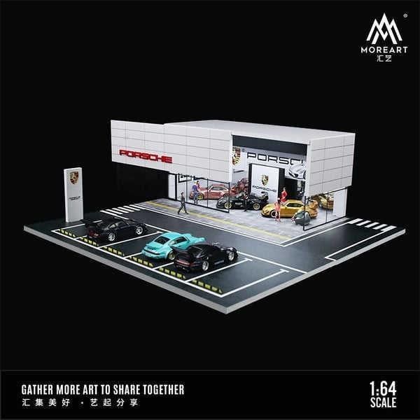 1:64 Black Box Diorama (MoreArt) - Diorama Porsche Showroom *Without Cars*