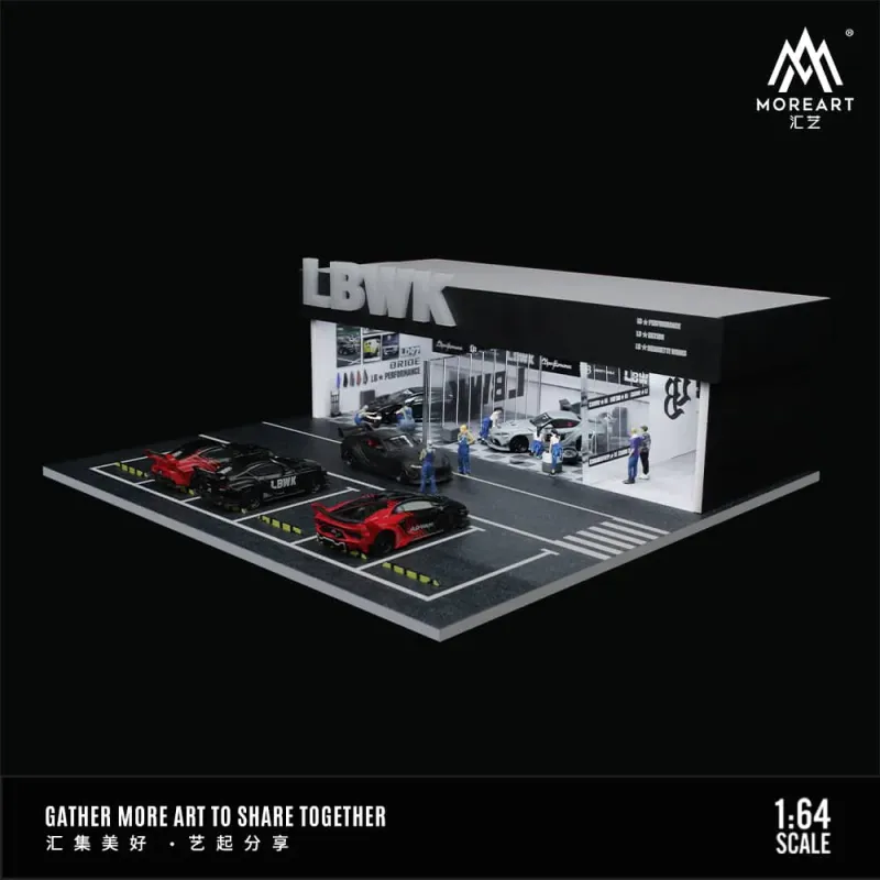 1:64 Black Box Diorama (MoreArt) - Diorama LBWK Showroom *With Lights* *Without Cars* 1:64 Black Box Diorama (MoreArt) - Diorama LBWK Showroom *With Lights* *Without Cars*