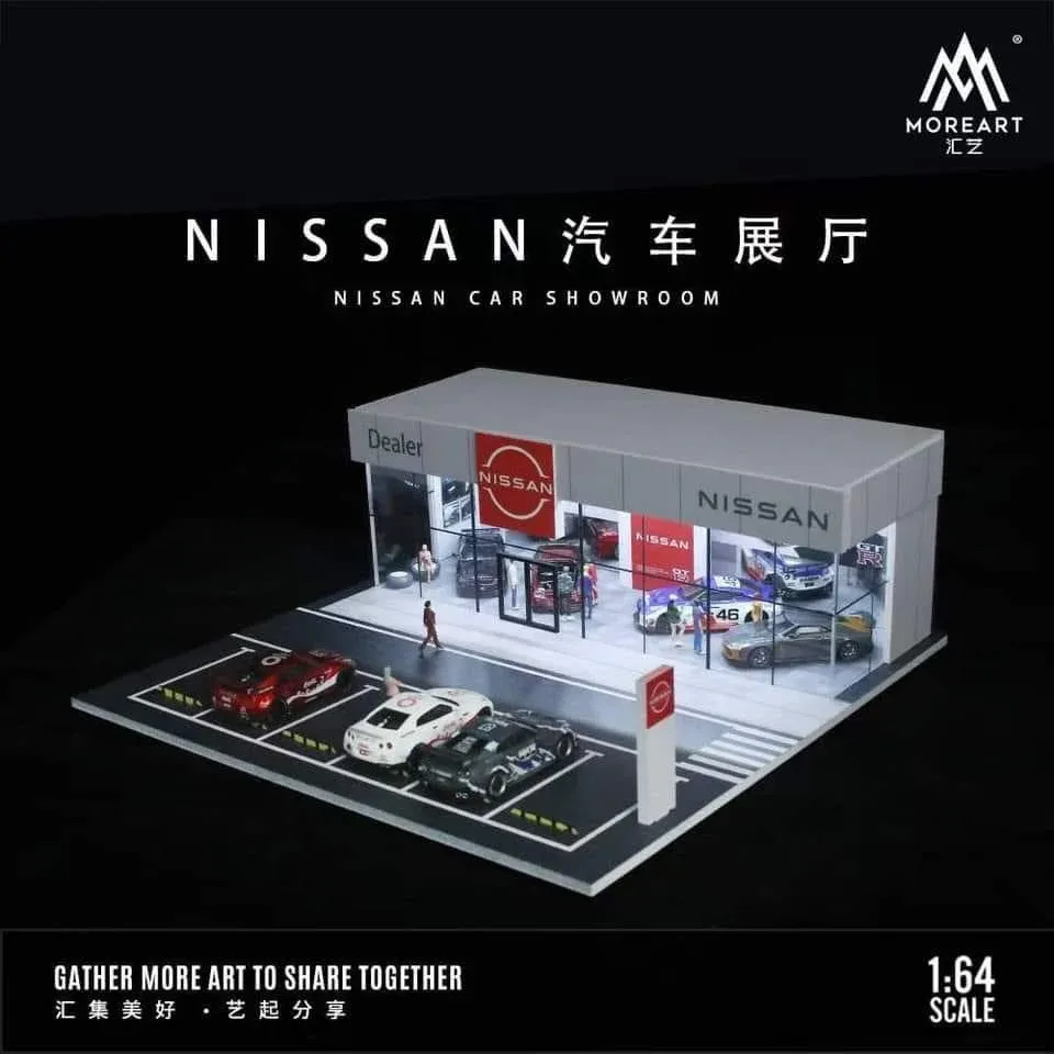 1:64 Black Box Diorama (MoreArt) - Diorama Nissan Showroom *Without Cars*