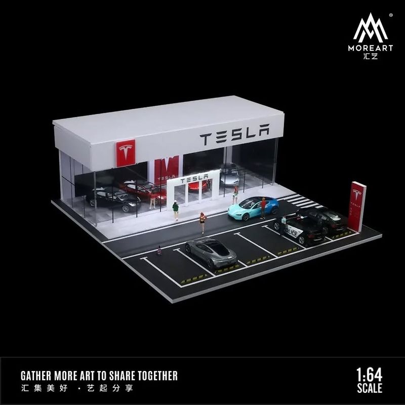 1:64 Black Box Diorama (MoreArt) - Diorama Tesla Showroom *Without Cars* 1:64 Black Box Diorama (MoreArt) - Diorama Tesla Showroom *Without Cars*