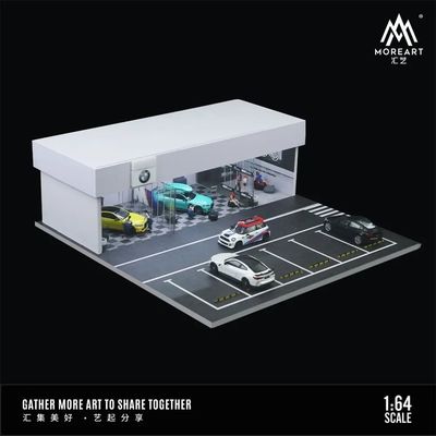 1:64 Black Box Diorama (MoreArt) - Diorama BMW Garage *With Lights* *Without Cars* 1:64 Black Box Diorama (MoreArt) - Diorama BMW Garage *With Lights* *Without Cars*