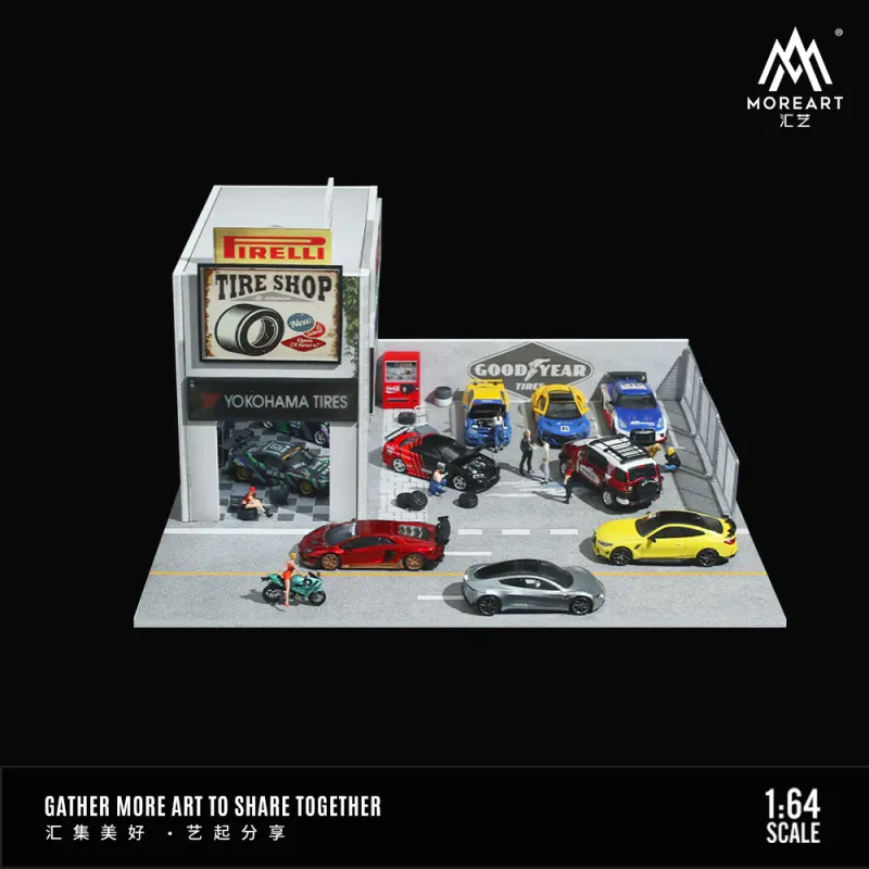 1:64 Black Box Diorama (MoreArt) - Diorama Workshop *With Lights* *Without Cars*