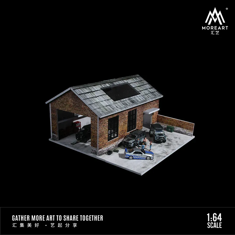 1:64 Black Box Diorama (MoreArt) - Diorama Workshop *With Lights* *Without Cars*