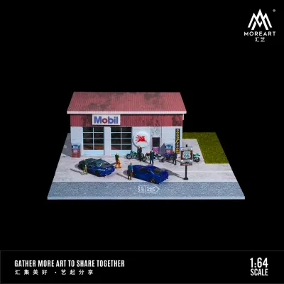 1:64 Black Box Diorama (MoreArt) - Diorama Route 66 *With Lights* *Without Cars* 1:64 Black Box Diorama (MoreArt) - Diorama Route 66 *With Lights* *Without Cars*