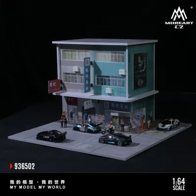 1:64 Black Box Diorama (MoreArt) - Diorama Hong Kong Street Scene #2 *With Lights* *Without Cars* 1:64 Black Box Diorama (MoreArt) - Diorama Hong Kong Street Scene #2 *With Lights* *Without Cars*