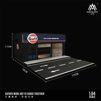 1:64 Black Box Diorama (MoreArt) - Diorama Gulf *With Lights* *Without Cars* 1:64 Black Box Diorama (MoreArt) - Diorama Gulf *With Lights* *Without Cars*