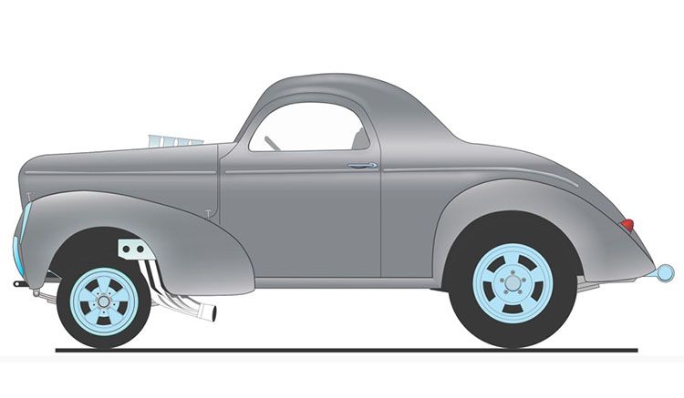 1:18 ACME - 1940 Gasser - Hammered Steel 1:18 ACME - 1940 Gasser - Hammered Steel