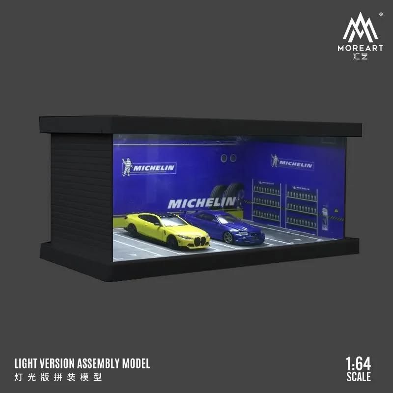 1:64 Black Box Diorama (MoreArt) - Diorama Michelin Parking Lot *With Lights* *Without Cars*