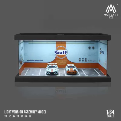1:64 Black Box Diorama (MoreArt) - Diorama Gulf Parking Lot *With Lights* *Without Cars* 1:64 Black Box Diorama (MoreArt) - Diorama Gulf Parking Lot *With Lights* *Without Cars*
