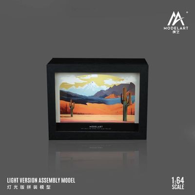 1:64 Black Box Diorama (MoreArt) - Photo Frame Desert Scenery *With Lights* *Without Cars* 1:64 Black Box Diorama (MoreArt) - Photo Frame Desert Scenery *With Lights* *Without Cars*