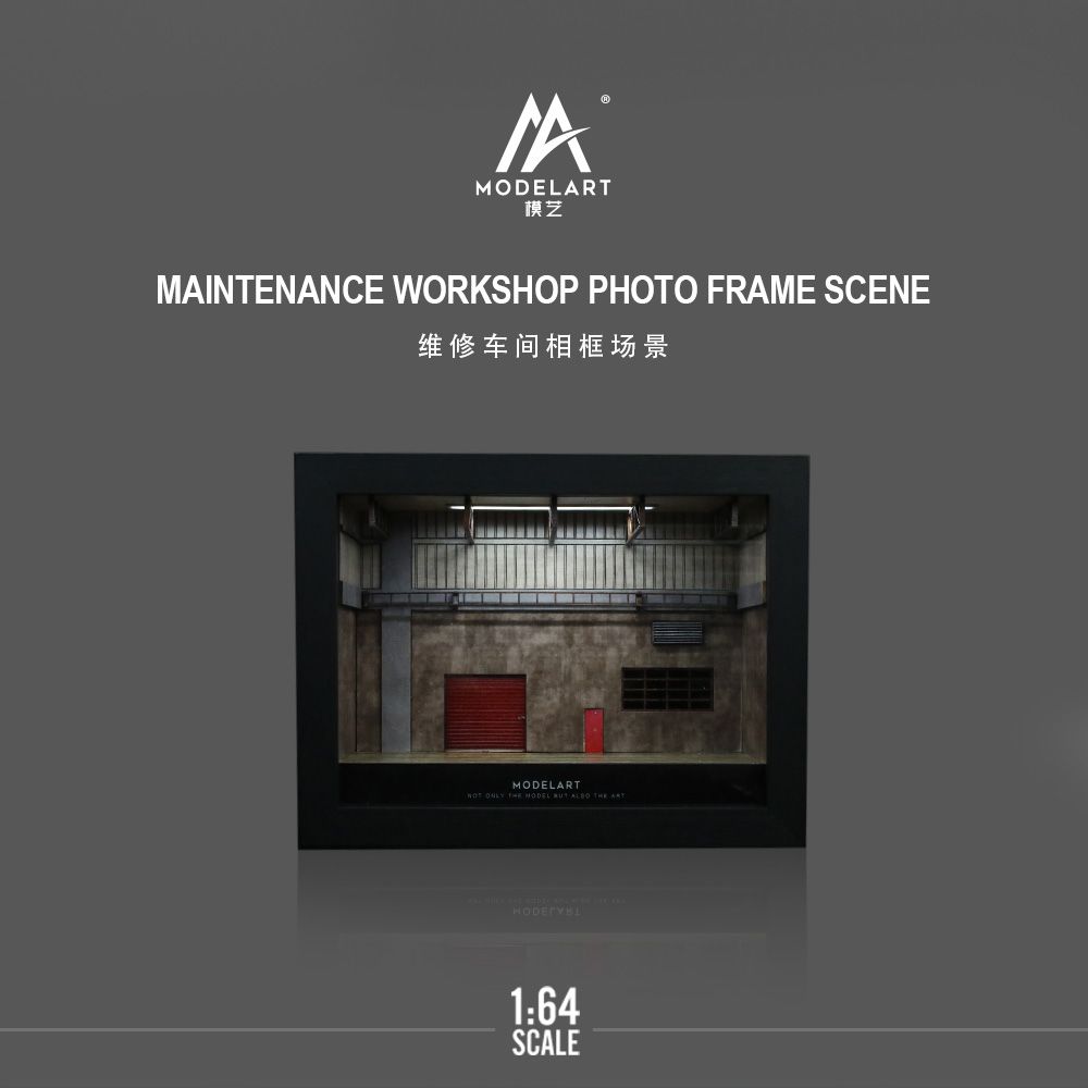 1:64 Black Box Diorama (MoreArt) - Photo Frame Workshop *With Lights* *Without Cars*